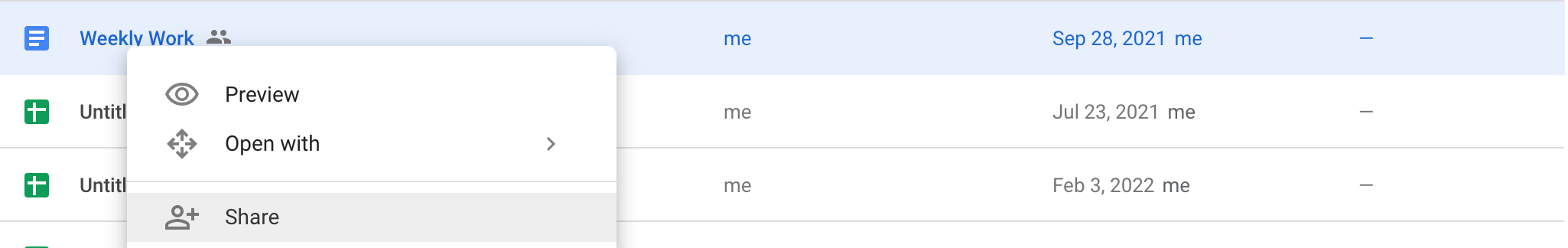 Google Drive File Share