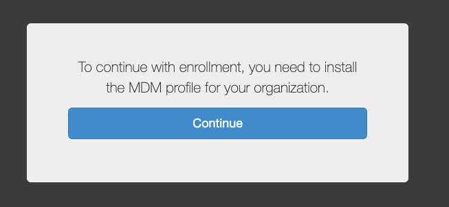 Enroll Continue Cert