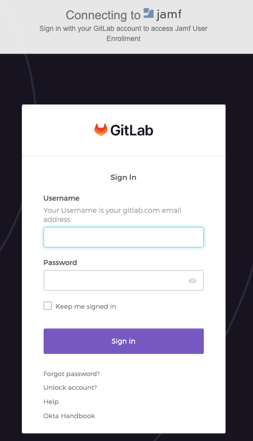 Jamf Okta Creds