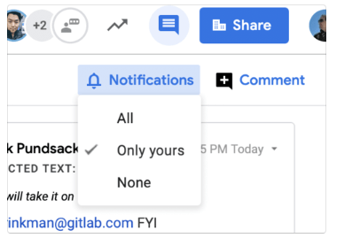 Google Doc Notifications