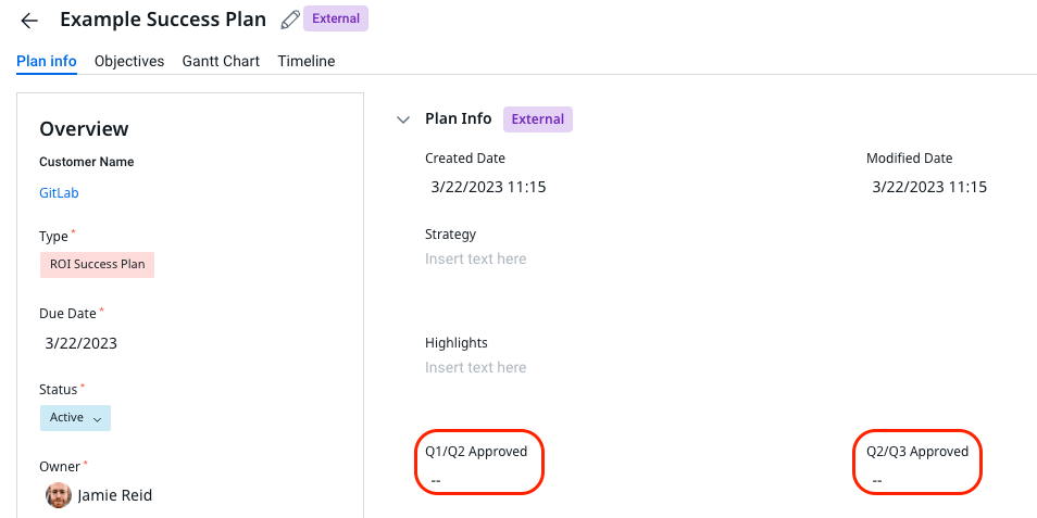 Example Success Plan Task