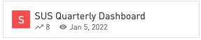 SUS Quarterly Dashboard Example